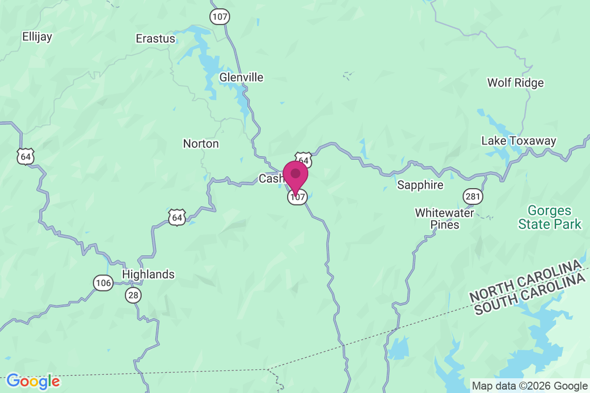 Cashiers map