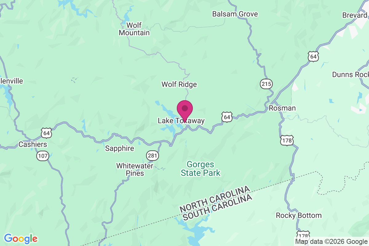 Lake Toxaway map