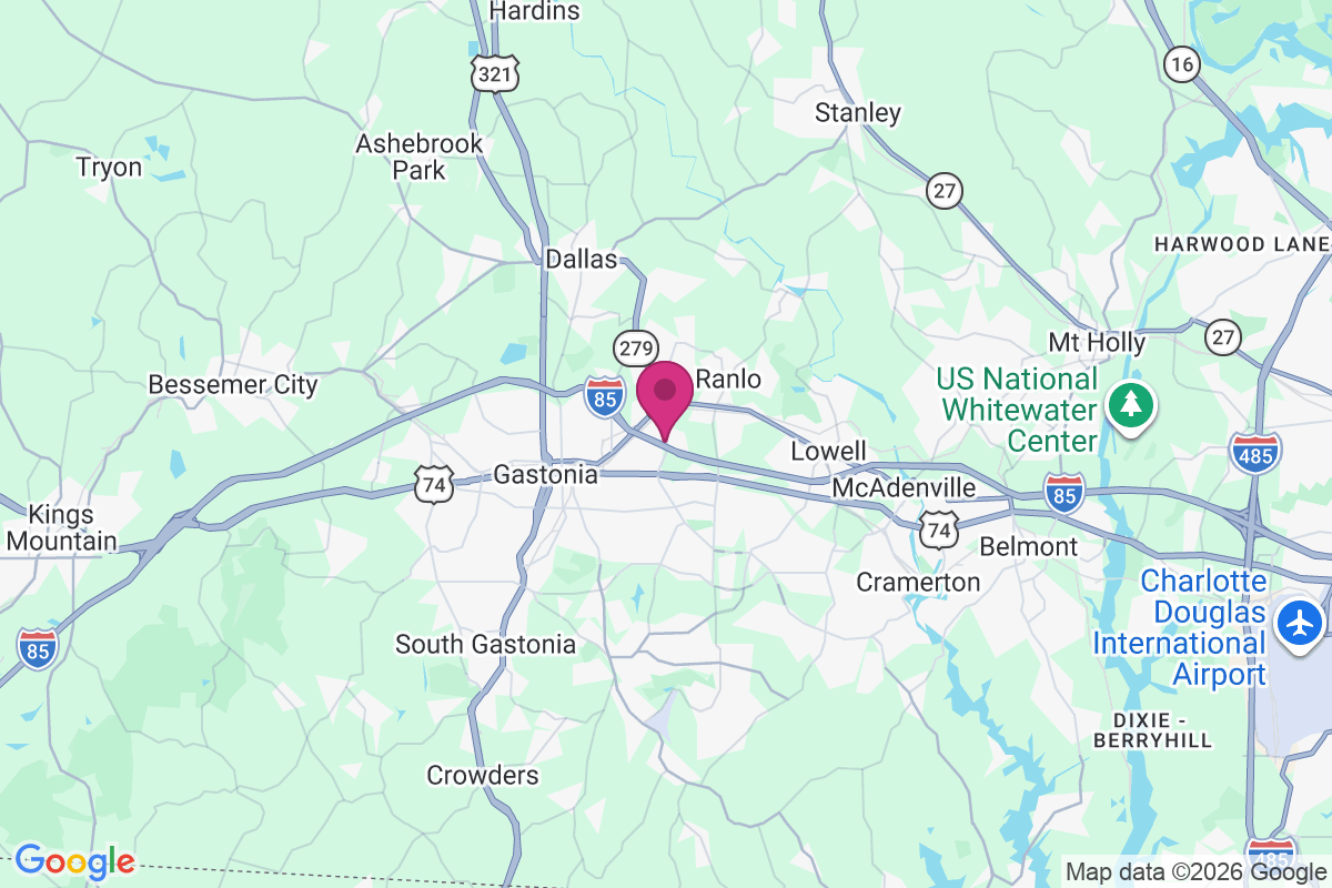 East Gastonia map