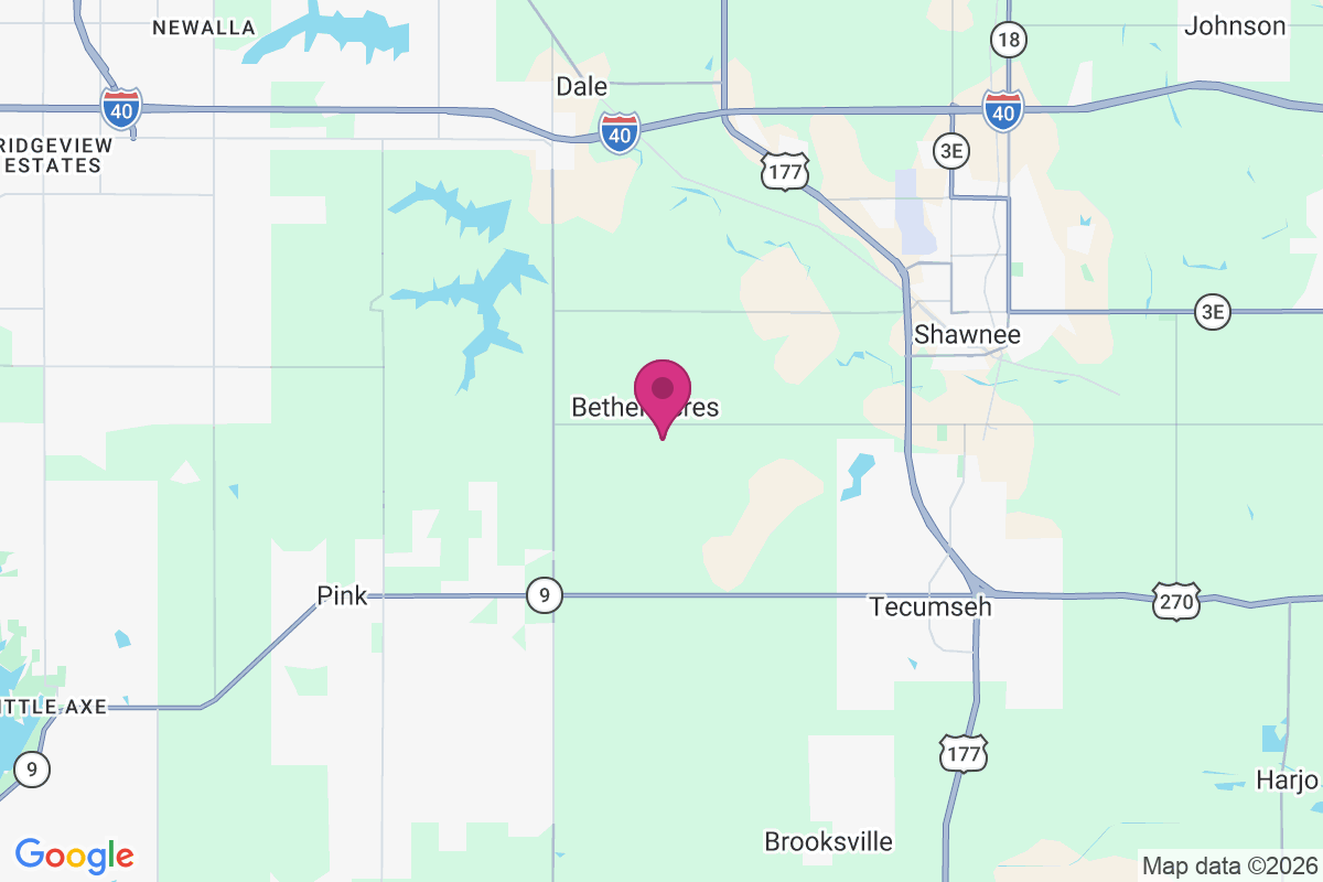 Bethel Acres map
