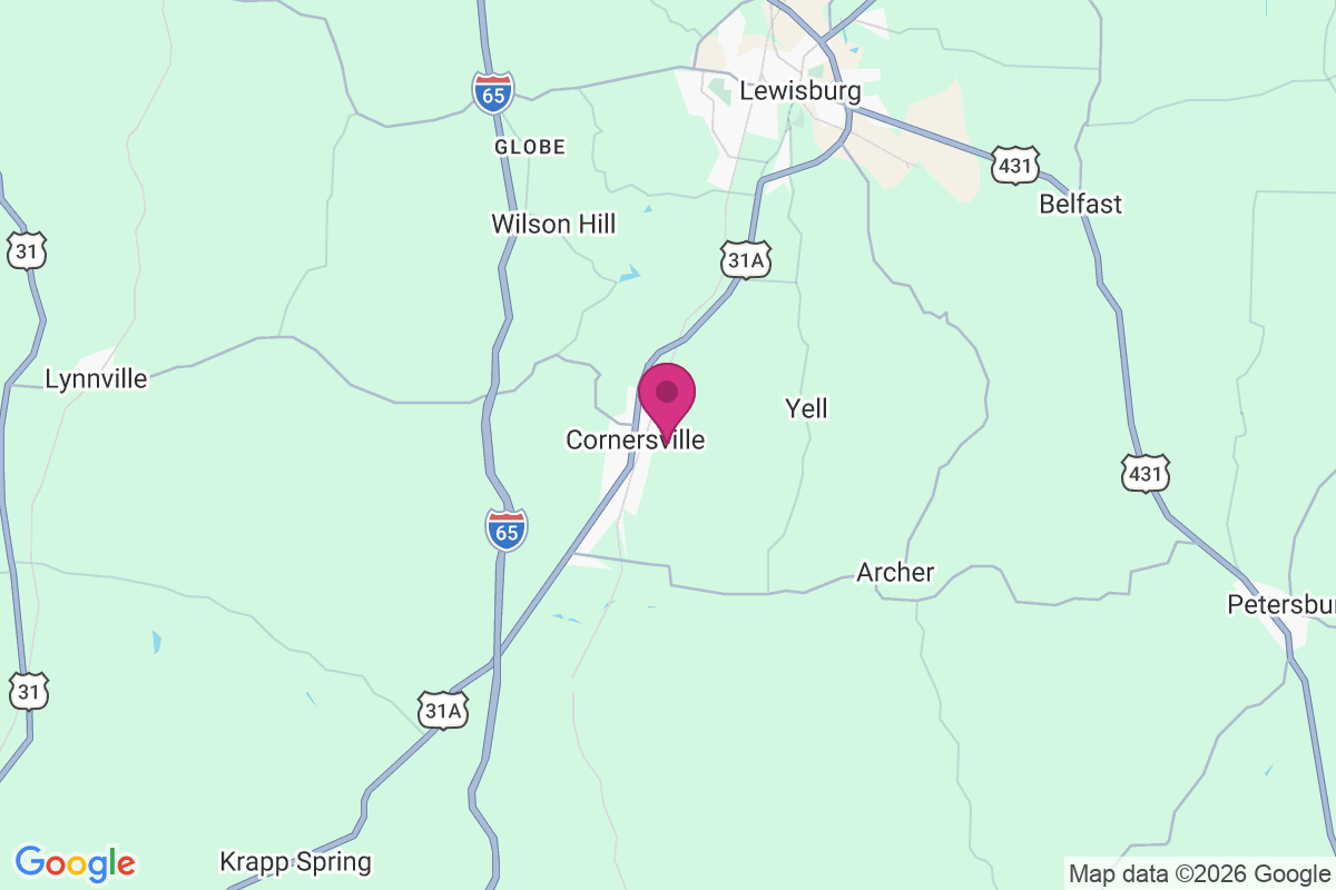 Cornersville map