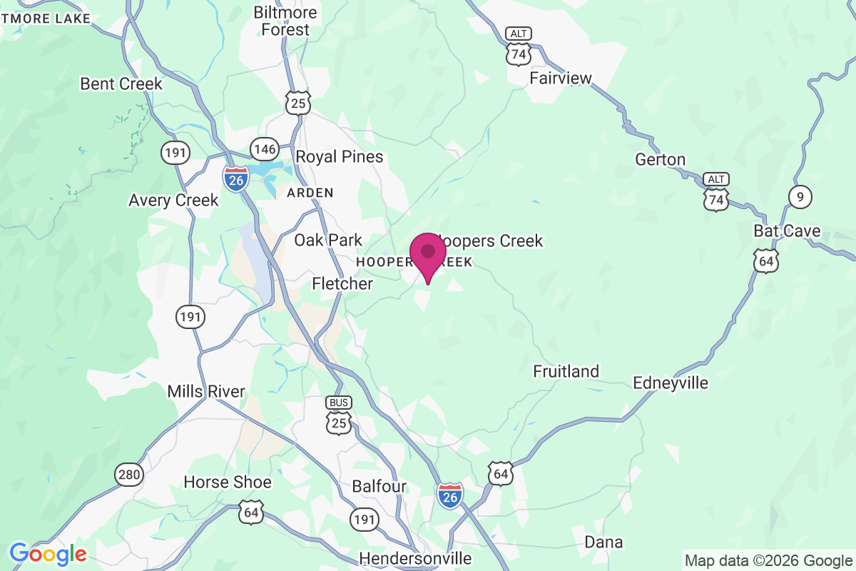 Hoopers Creek map