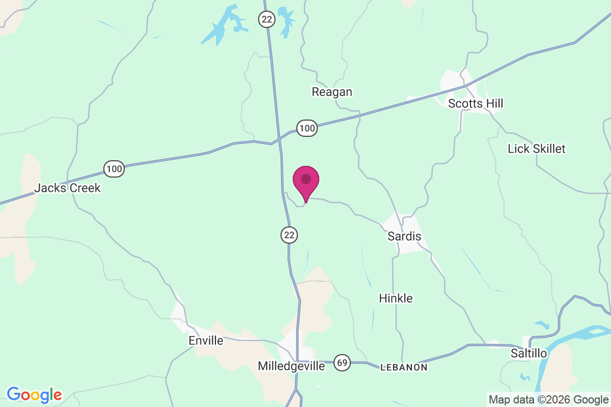 Hickory Flats map
