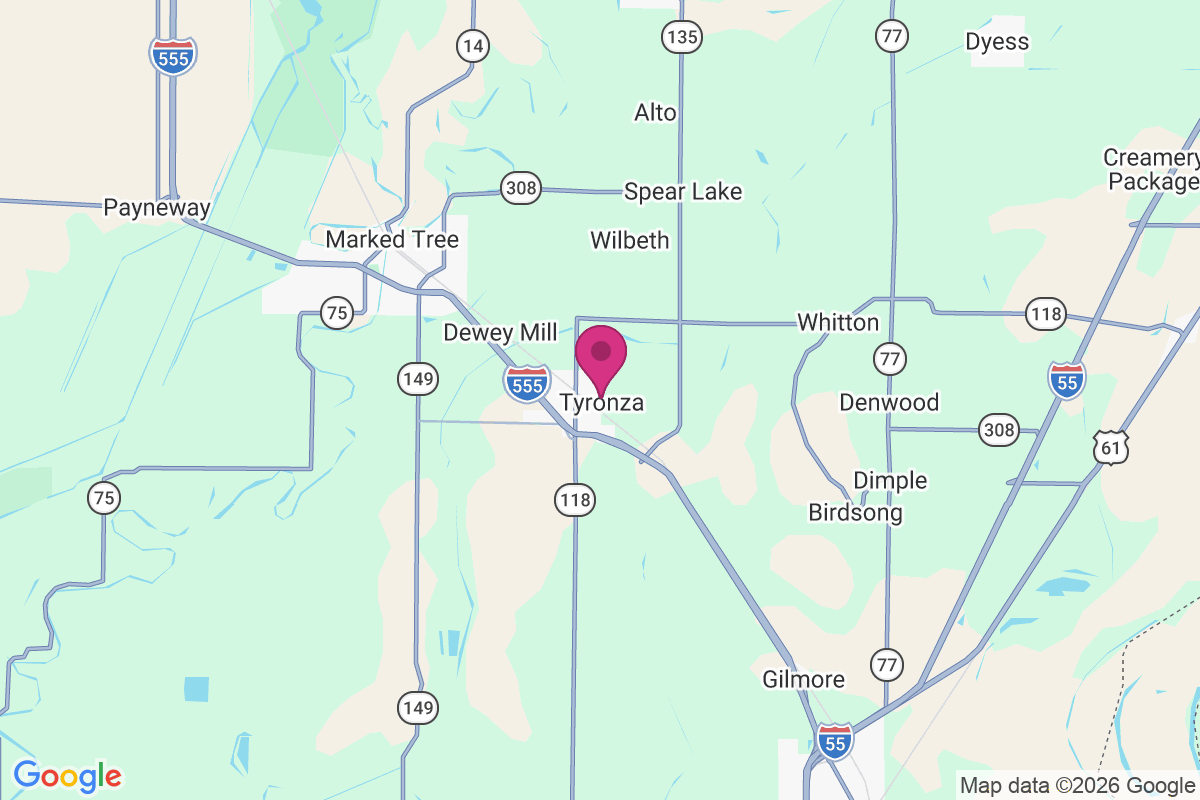 Tyronza map