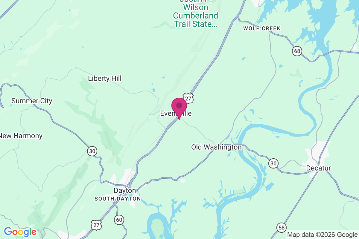 Evensville map