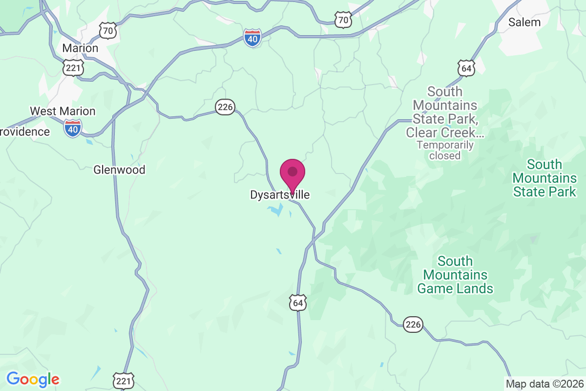 Dysartsville map