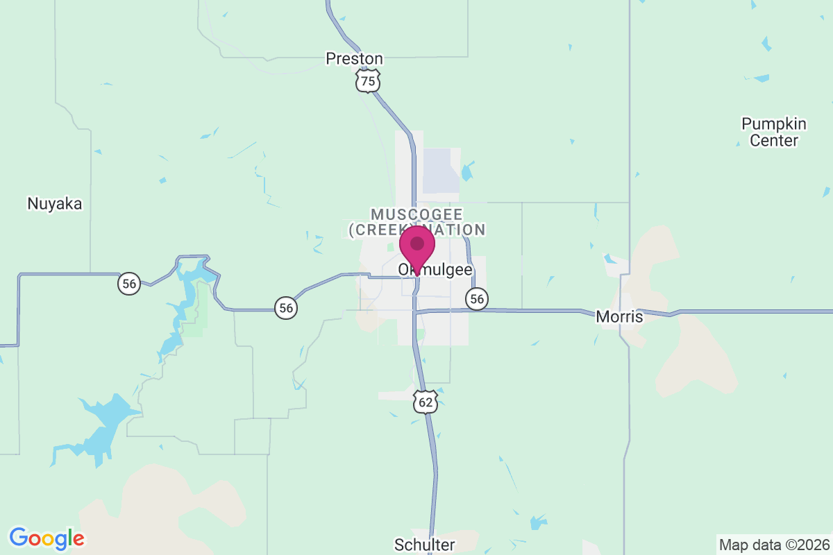 Okmulgee map