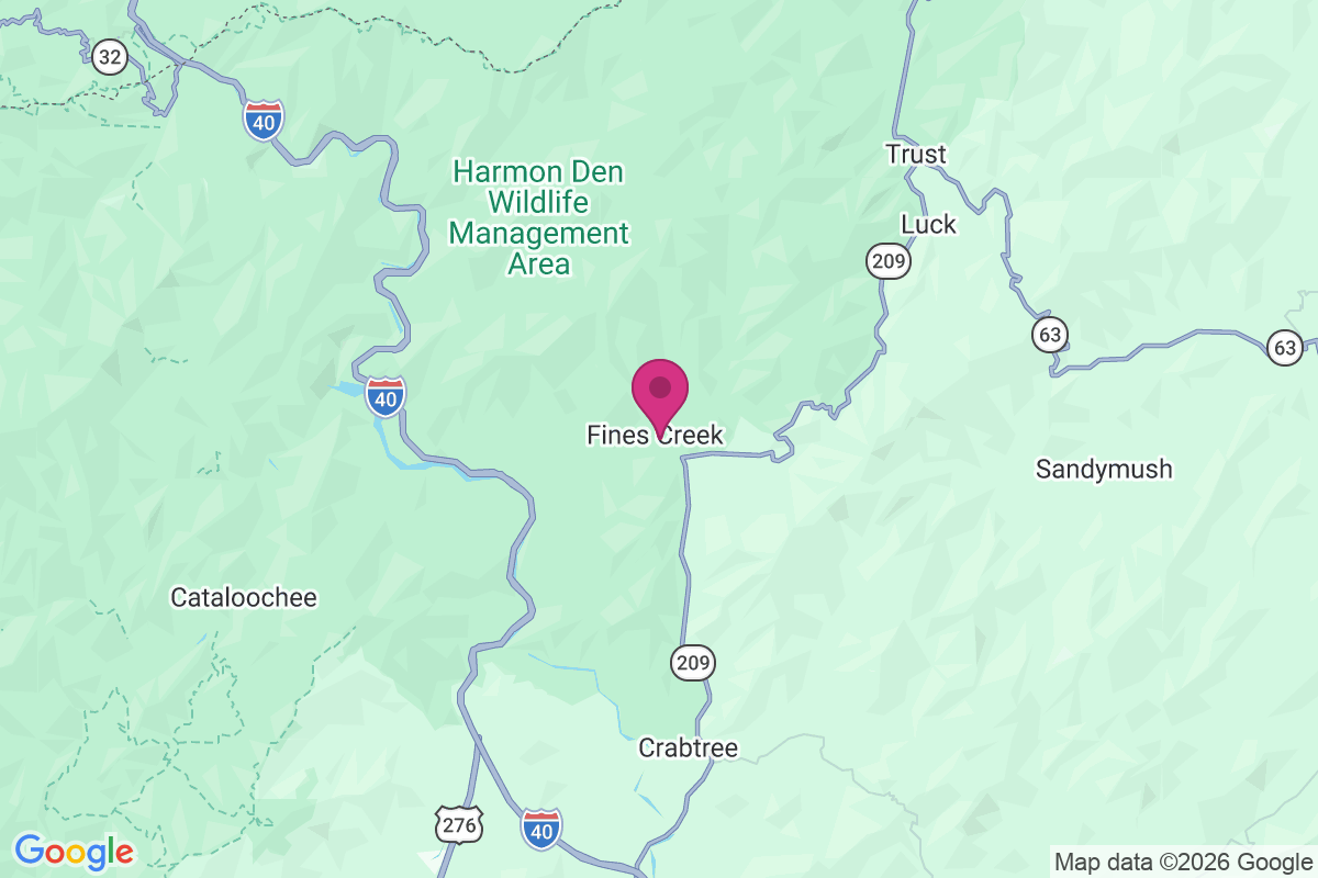 Fines Creek map