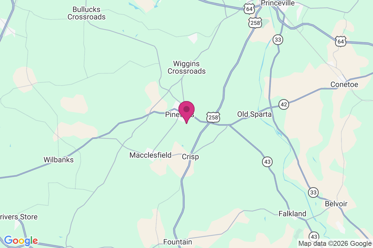 Pinetops map