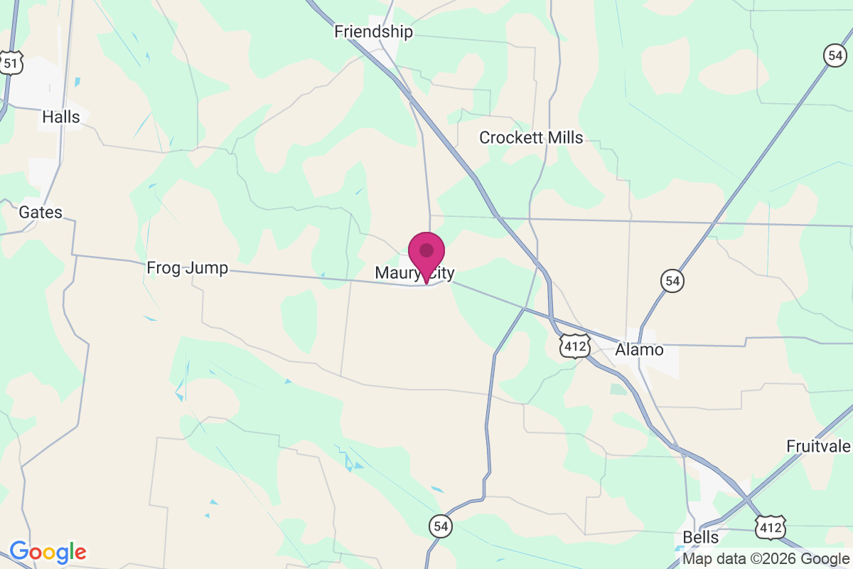 Maury City map