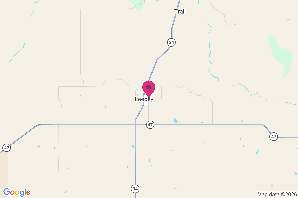 Leedey map