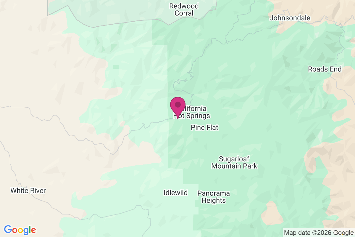 California Hot Springs map