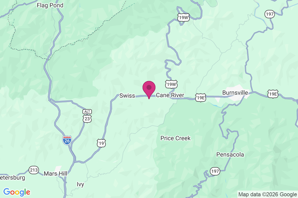 Bald Creek map