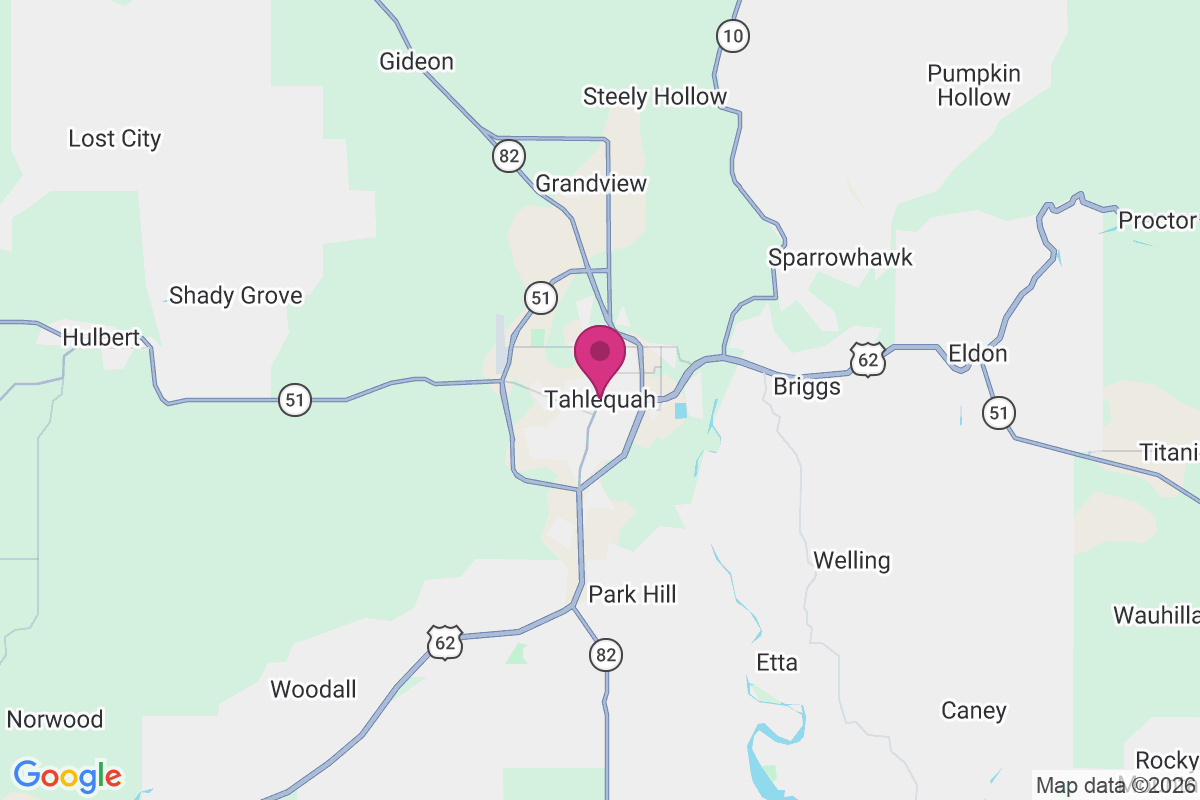 Tahlequah map