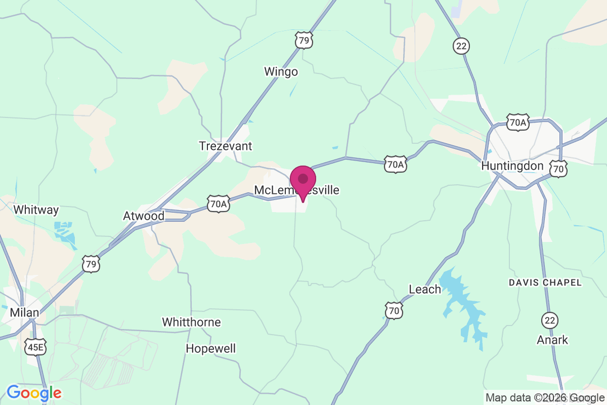 McLemoresville map