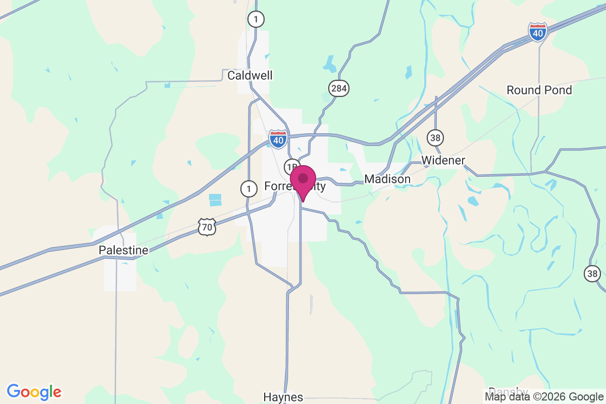 Forrest City map