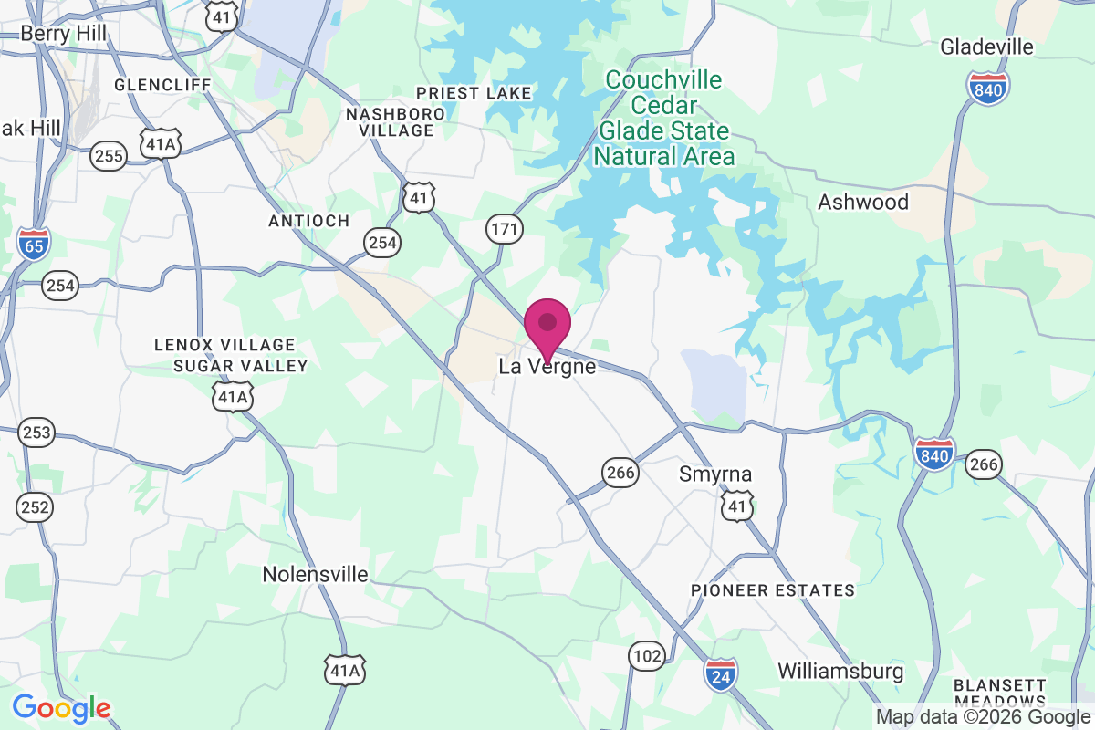 La Vergne map