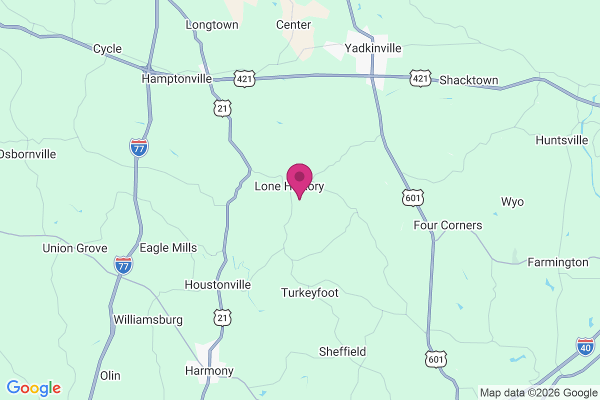 Lone Hickory map