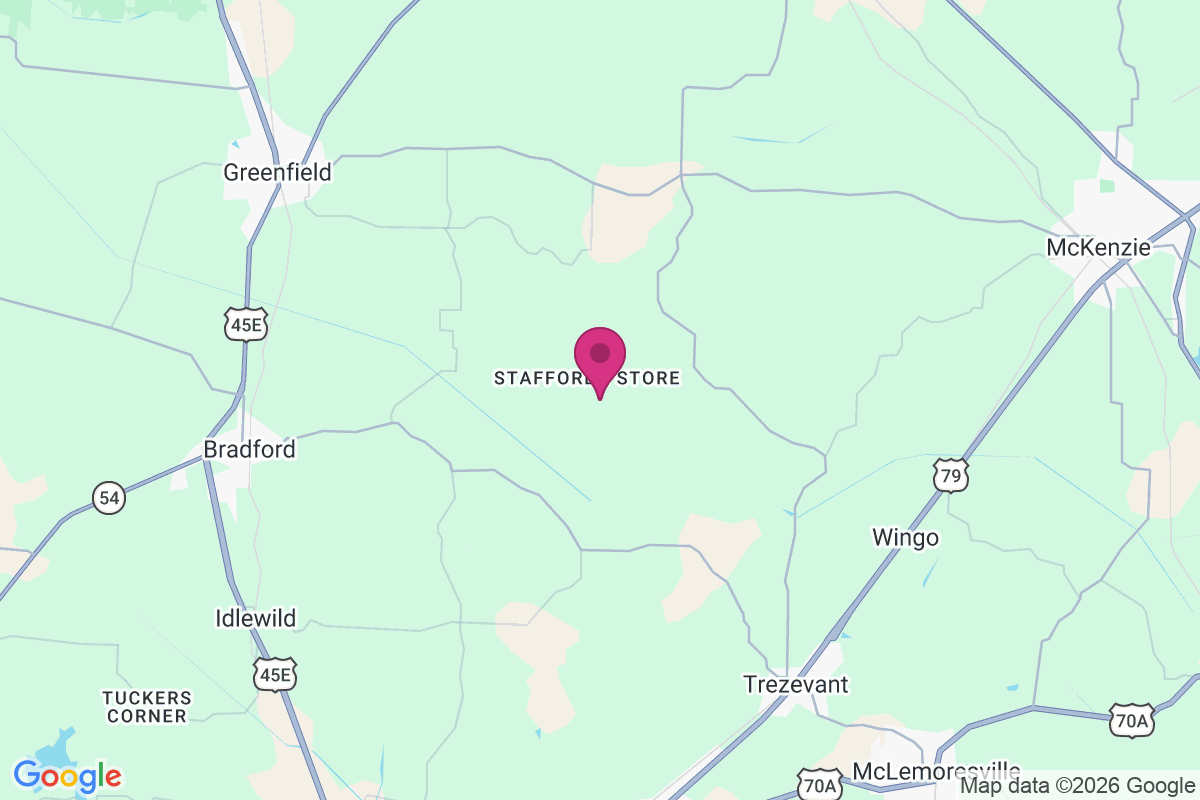 Staffords Store map