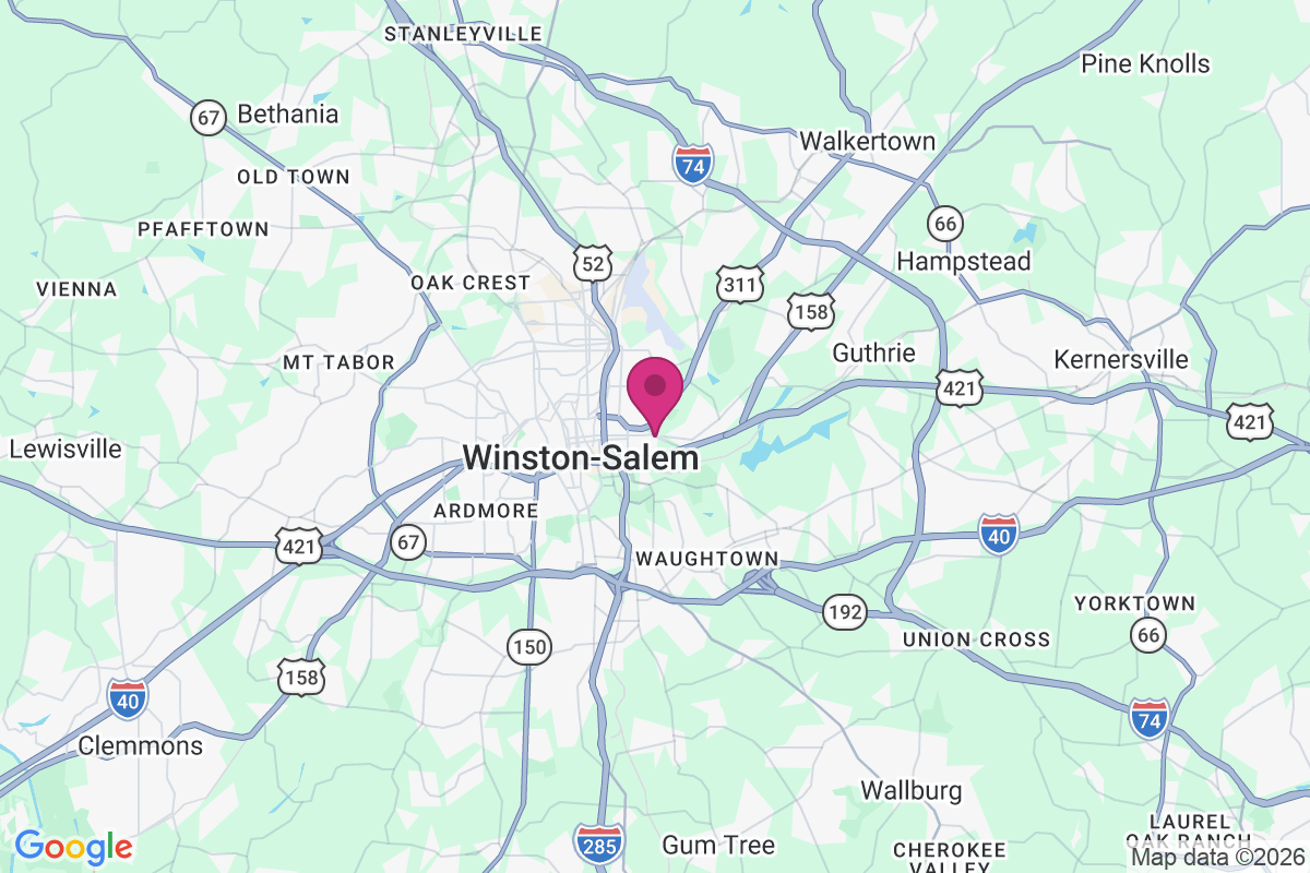 East Winston map