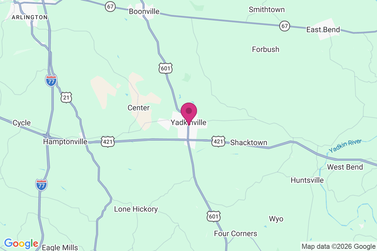 Yadkinville map
