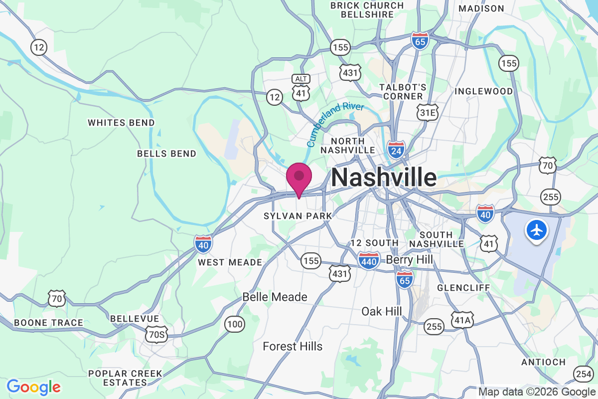 West Nashville map