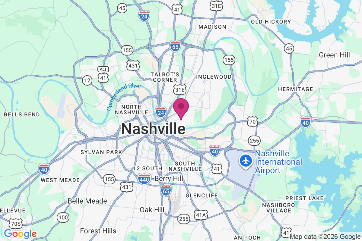 East Nashville map