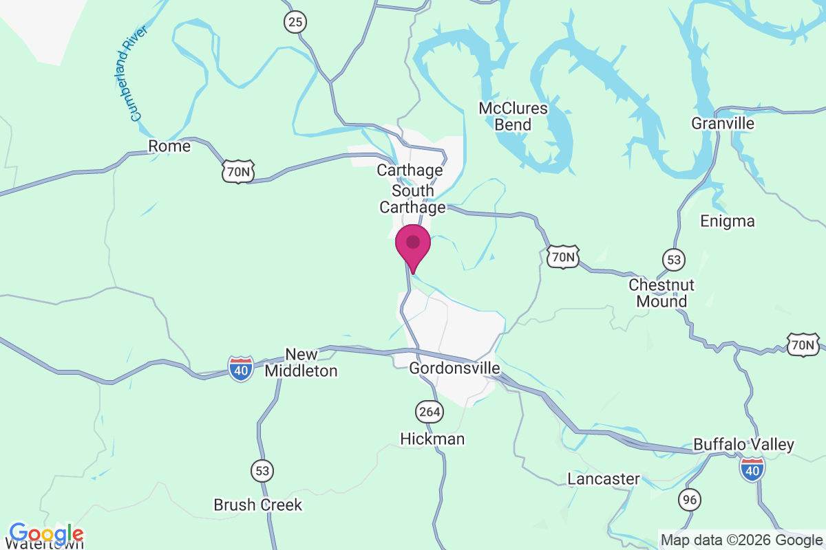 Bluff Creek map