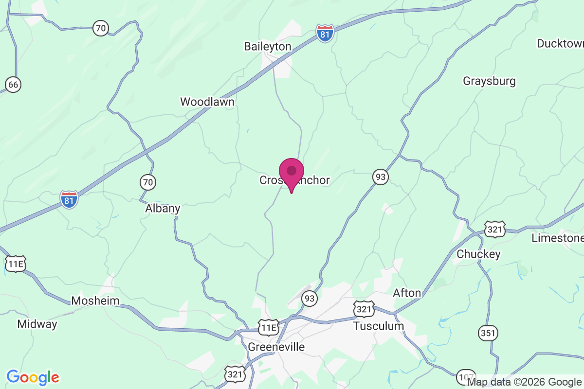 Castell Springs map