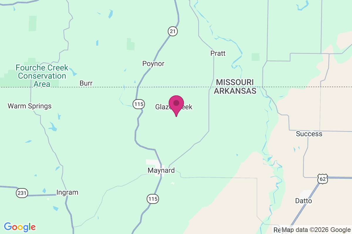 Glaze Creek map
