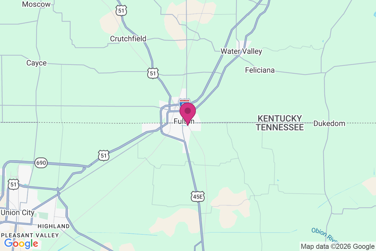 South Fulton map