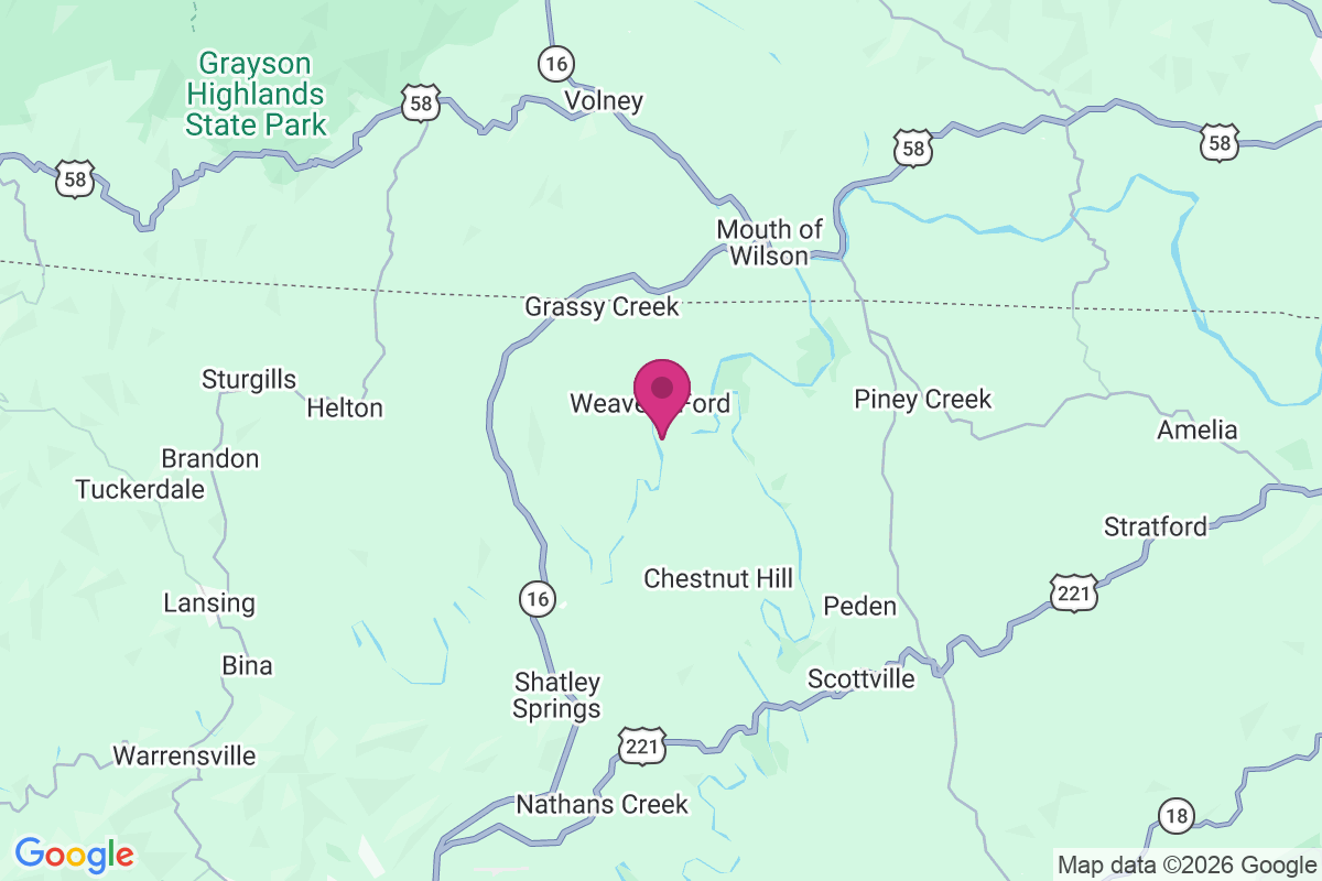 Weavers Ford map