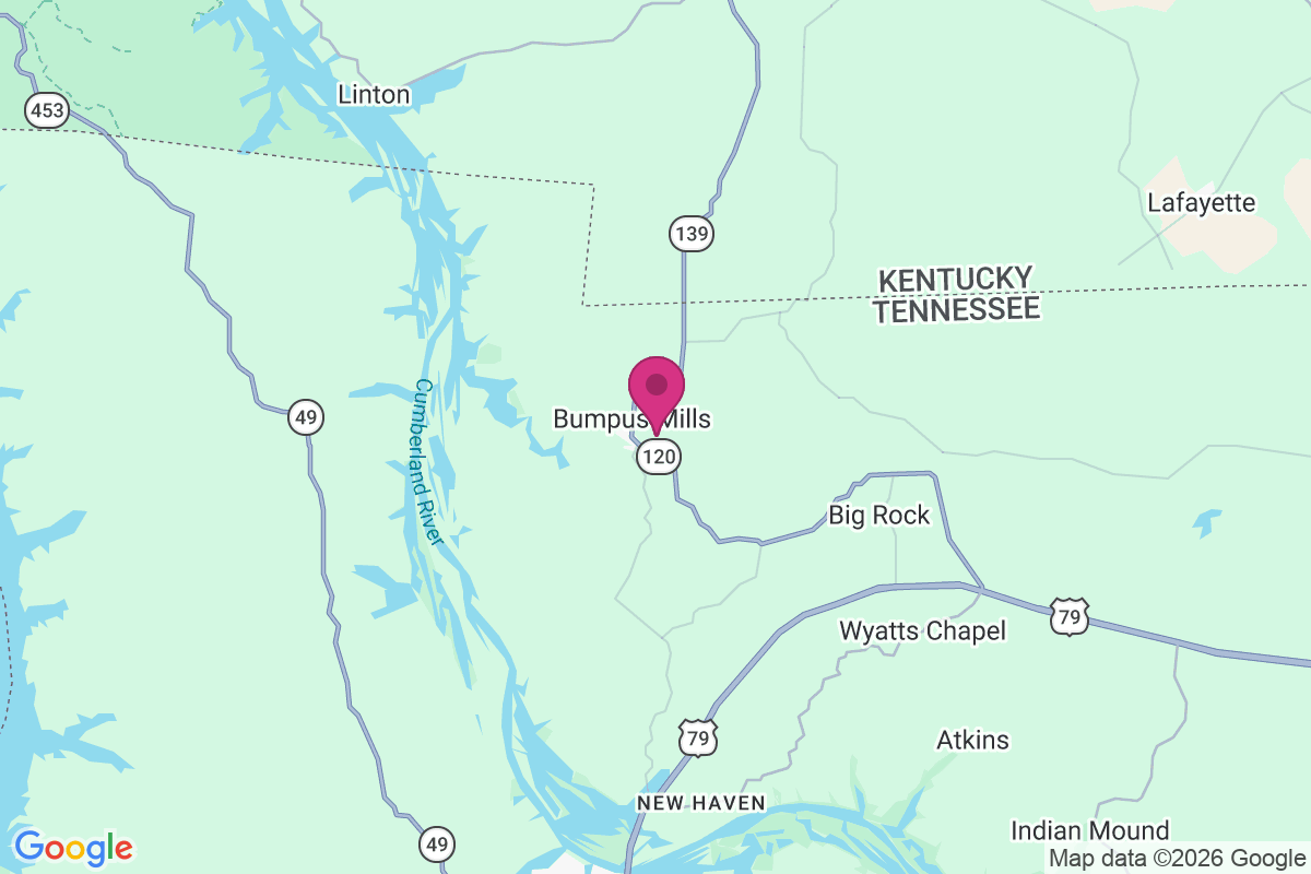 Bumpus Mills map