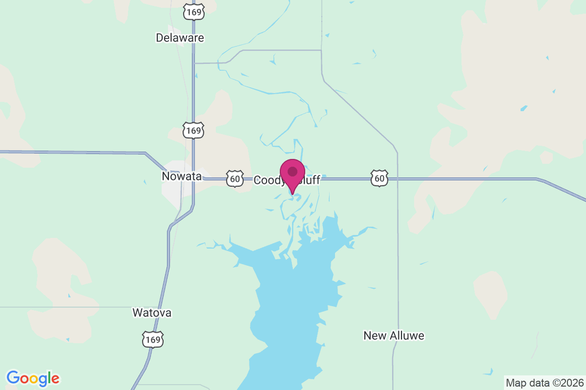Coodys Bluff map