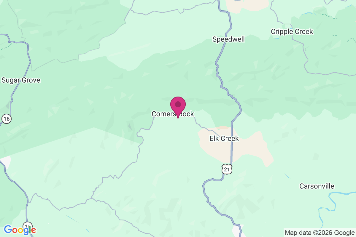 Comers Rock map