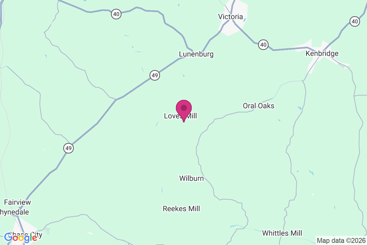 Loves Mill map
