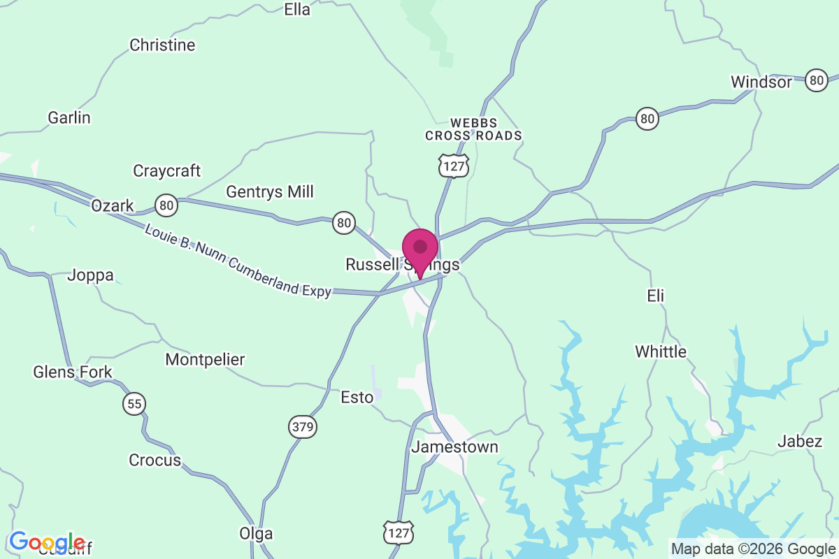 Russell Springs map