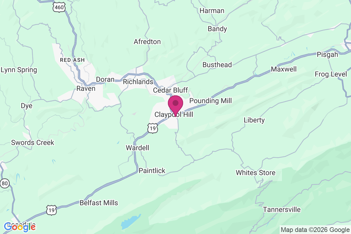 Claypool Hill map