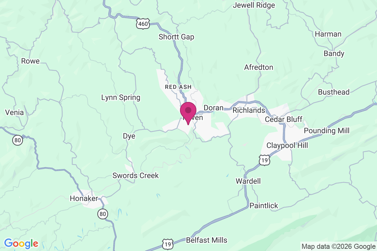 West Raven map