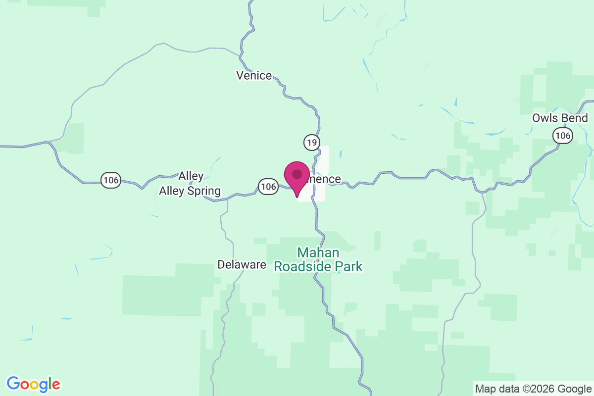 West Eminence map
