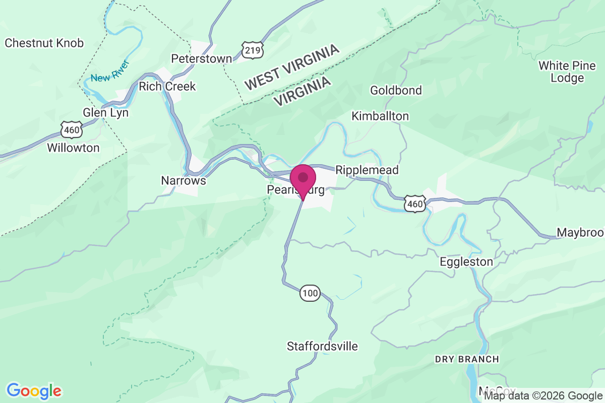 Pearisburg map
