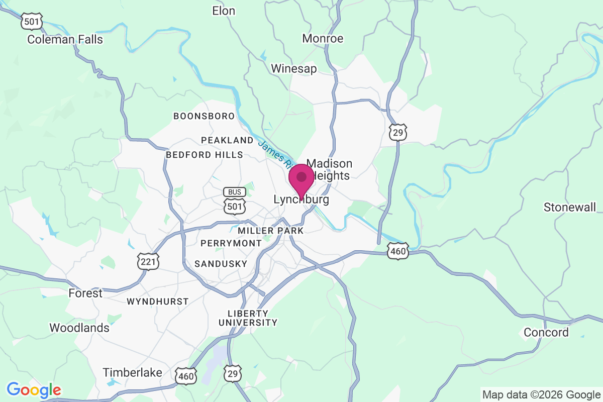 Lynchburg map