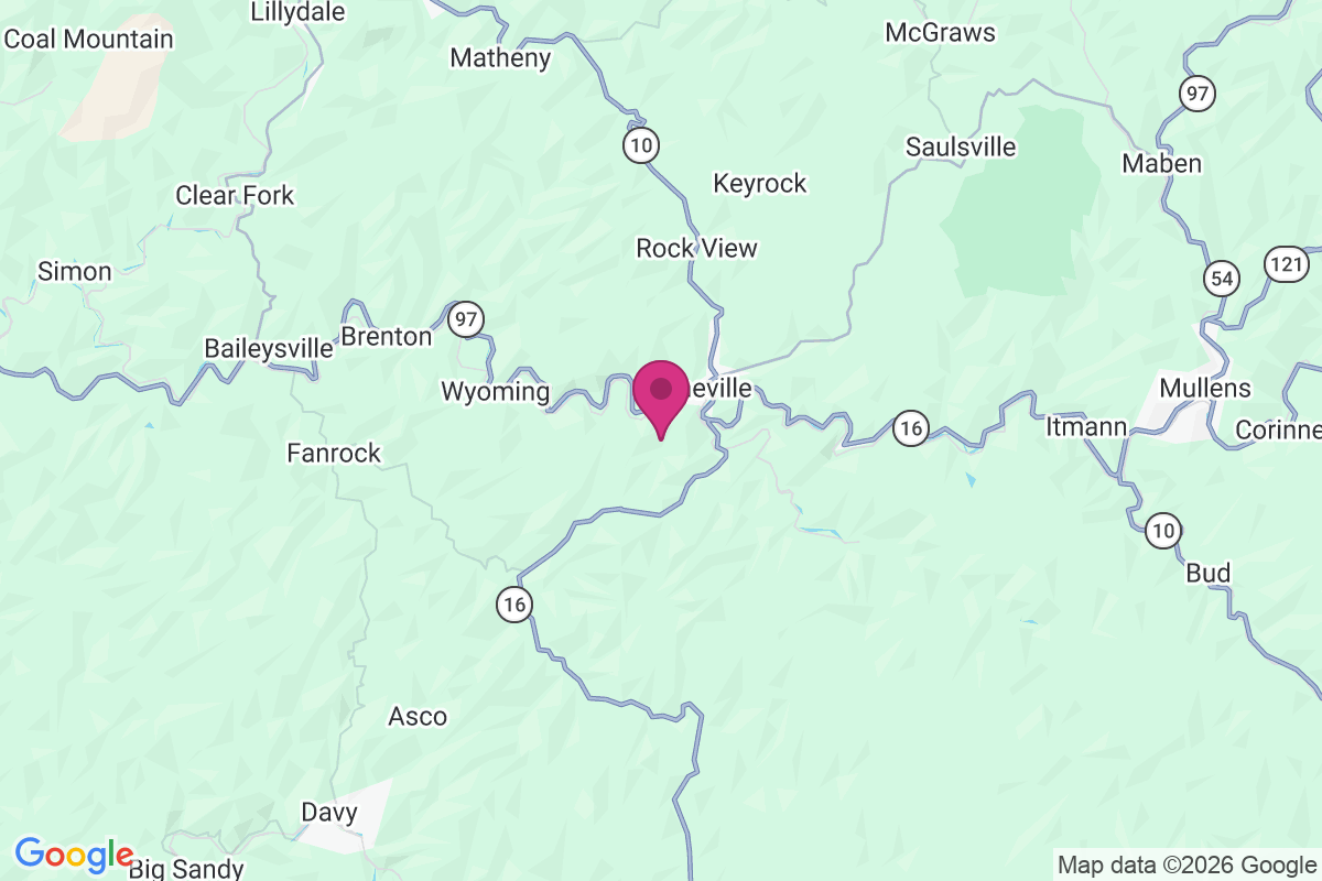 Mullensville map