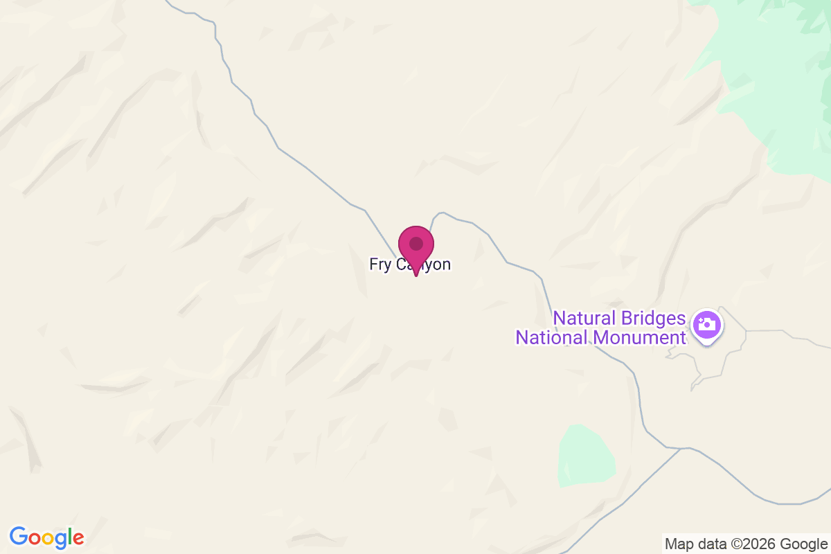 Fry Canyon map