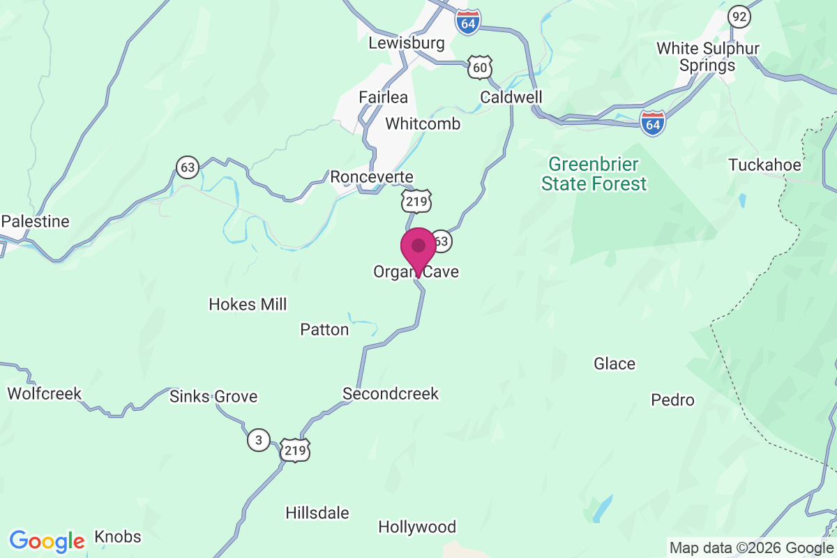 Organ Cave map