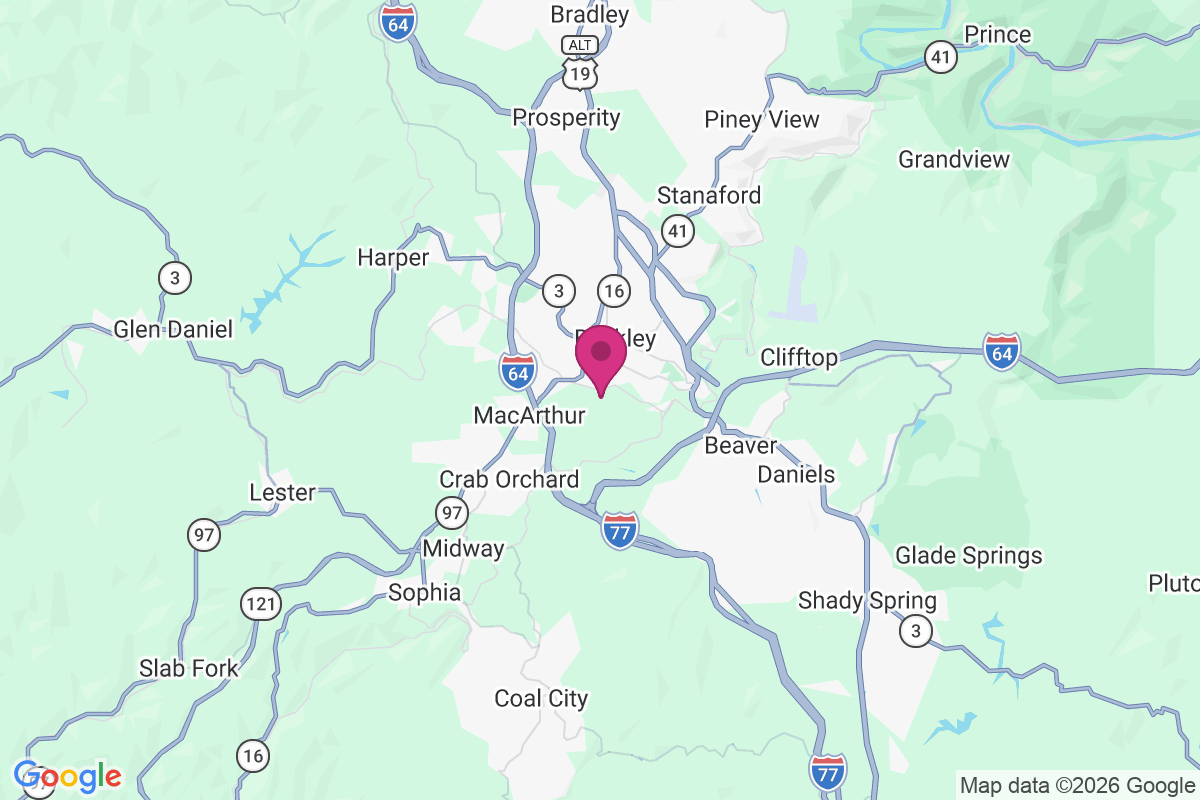 Beckley Junction map