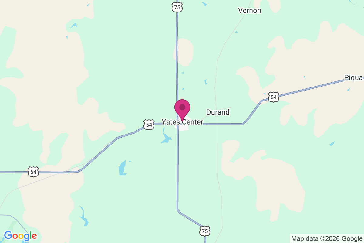 Yates Center map