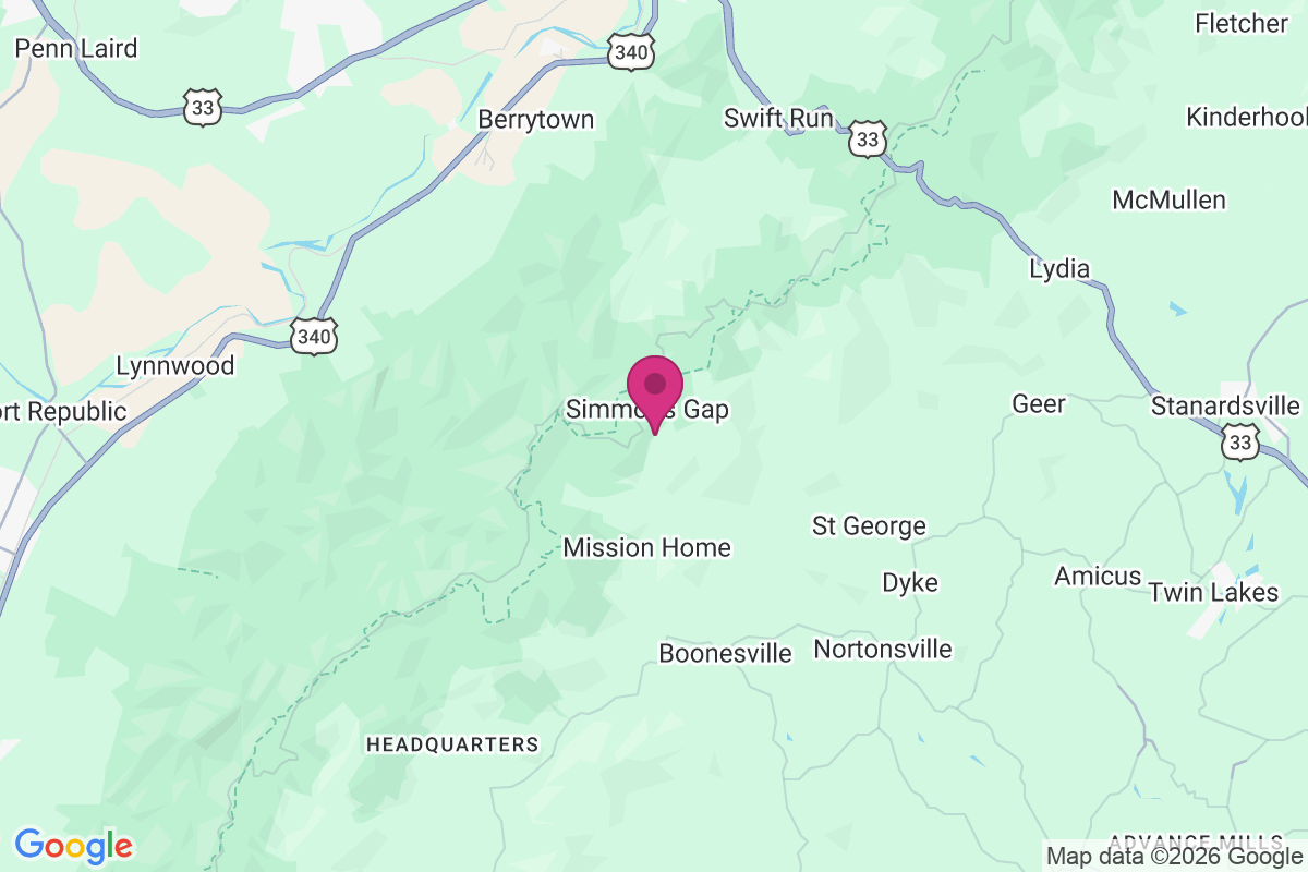 Simmons Gap map