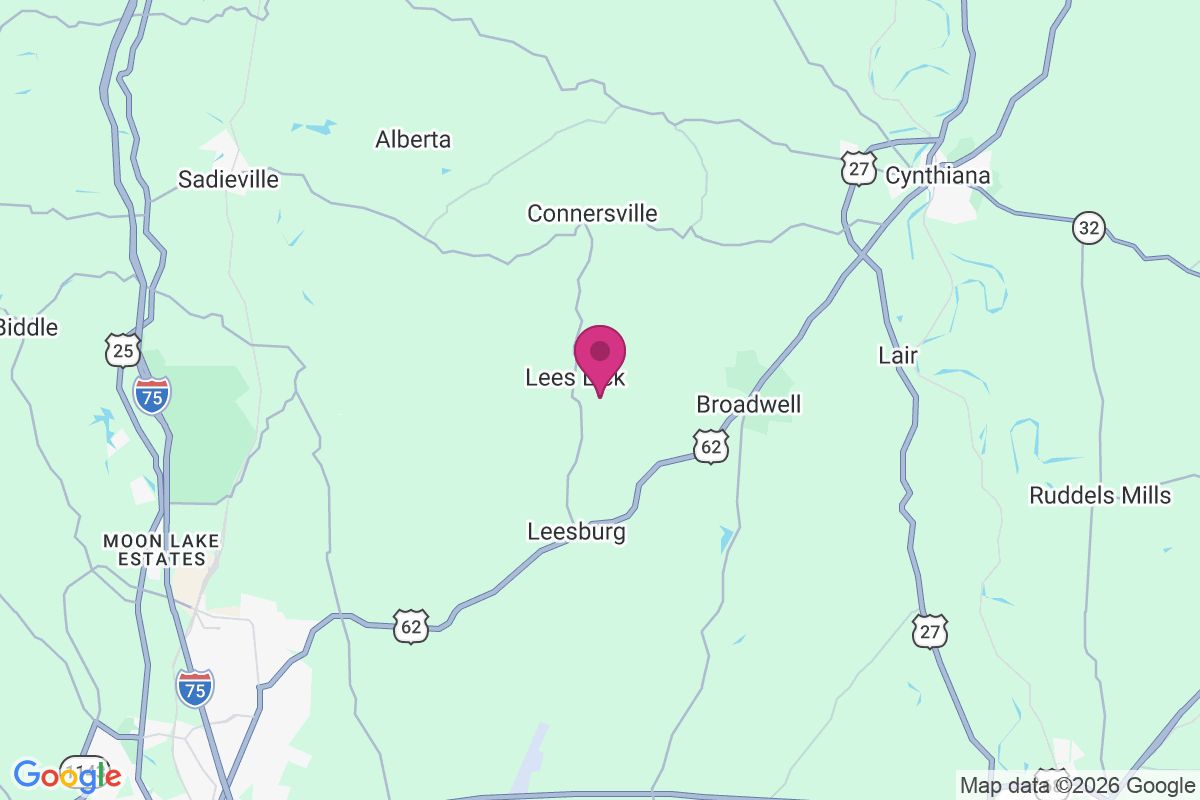 Lees Lick map