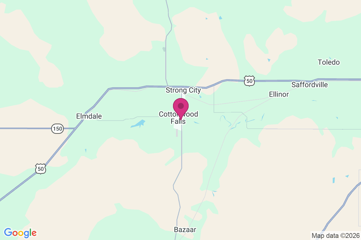 Cottonwood Falls map
